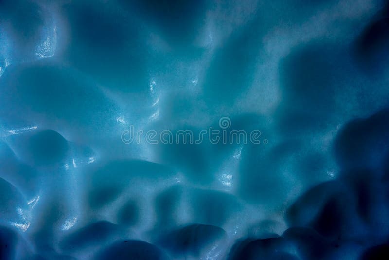 Inside a cold ice cave stock photo