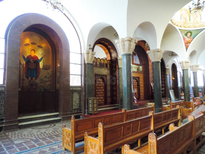 Inside coptic church stock photos