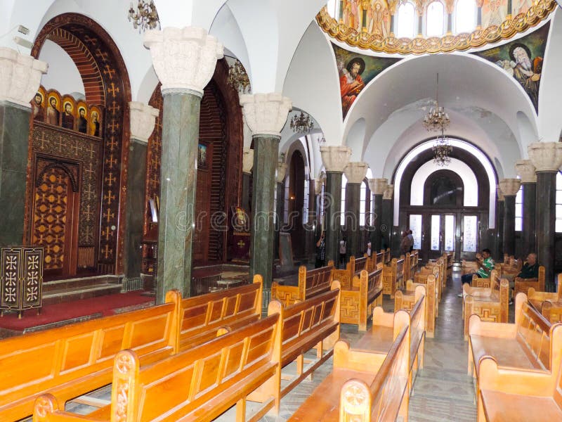 Inside coptic church stock photos