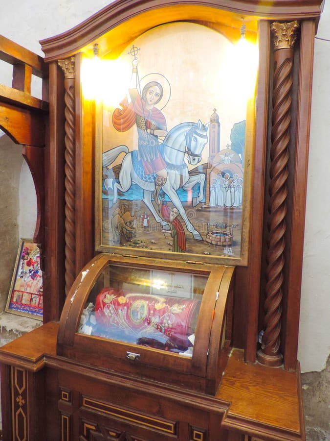 Inside Coptic Orthodox Monastery royalty free stock photos