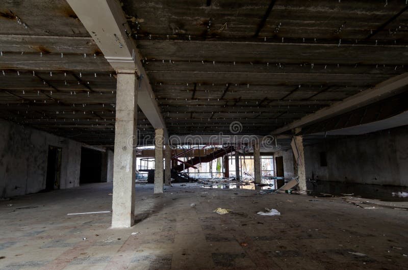 Inside a Destroyed and Burnt House in Ukraine Stock Photo Image of