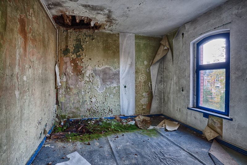Inside the destroyed house stock image. Image of destruction 120610053