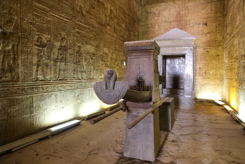 Inside Horus Temple At Edfu Stock Photo - Image of construct, famous ...