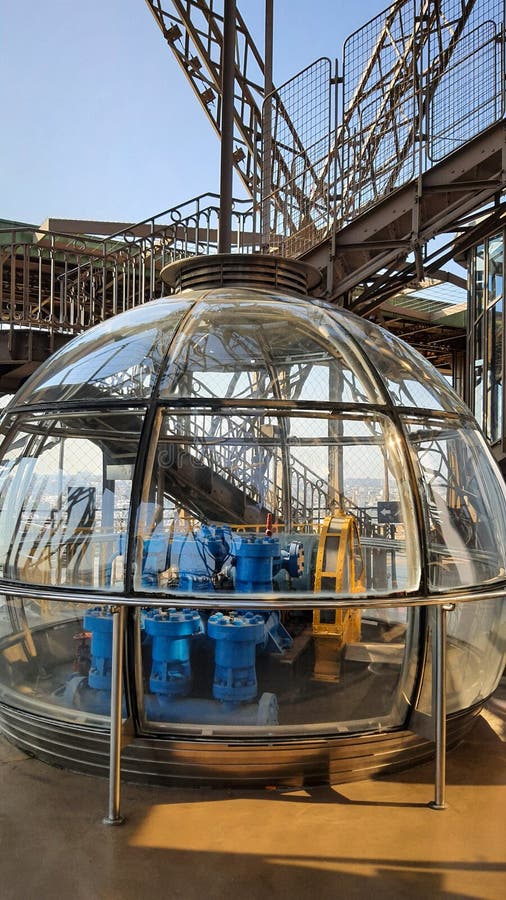Inside eiffel tower royalty free stock photos