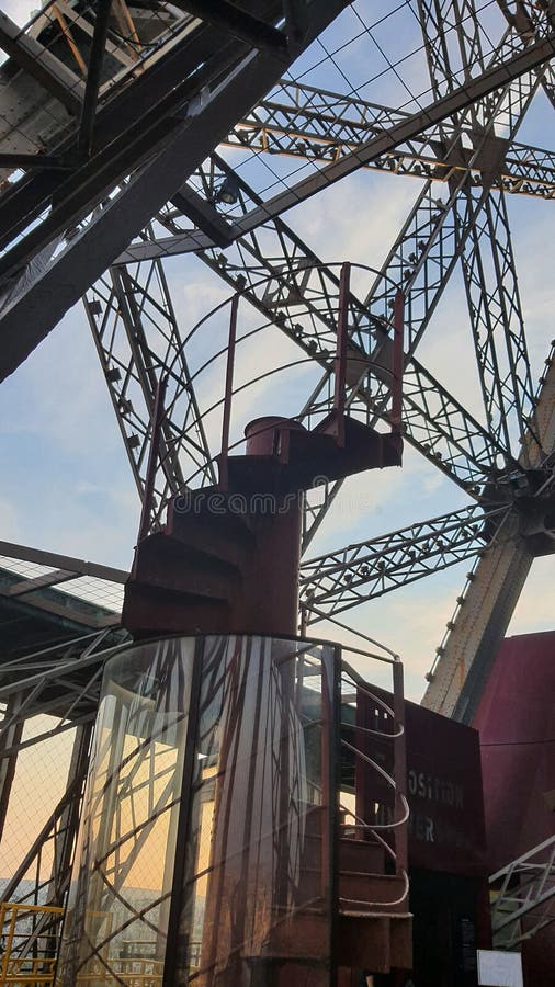 Inside the Eiffel tower royalty free stock image