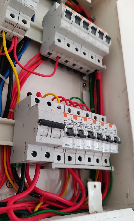 Inside of Electricity Distribution Board Editorial Photo Image of