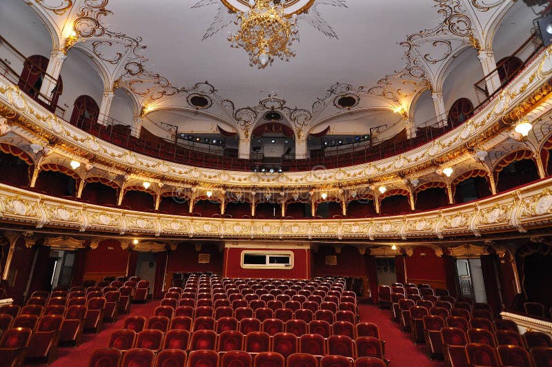 Inside the Queen Maria State Theater in Oradea, Romania