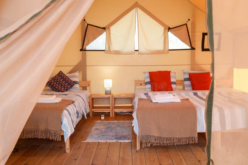 The Inside of a Glamping Tent Stock Photo Image of inside, holiday