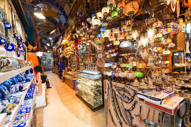 Inside the Grand Bazaar in Istanbul, Turkey