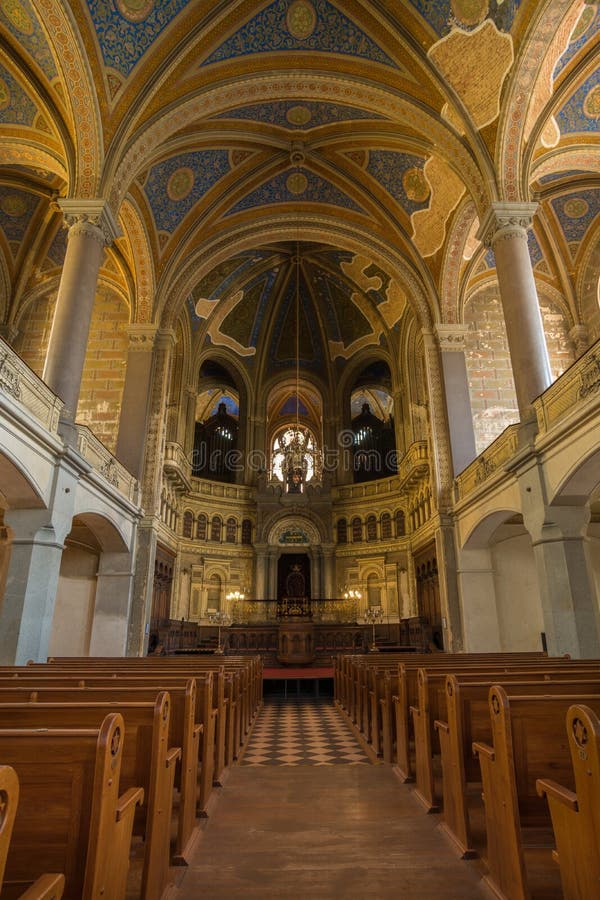 Inside the Great Synagogue in Plzen , Czech republic stock photography