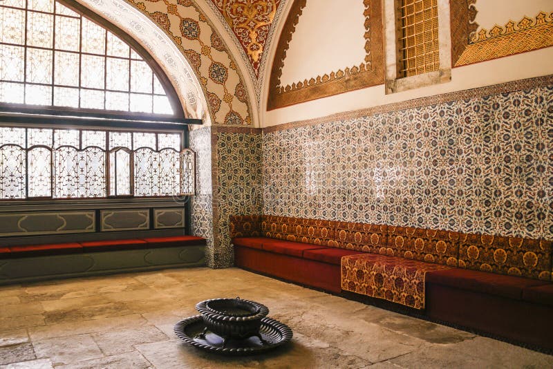 Inside the harem in Topkapi, Istanbul stock photos