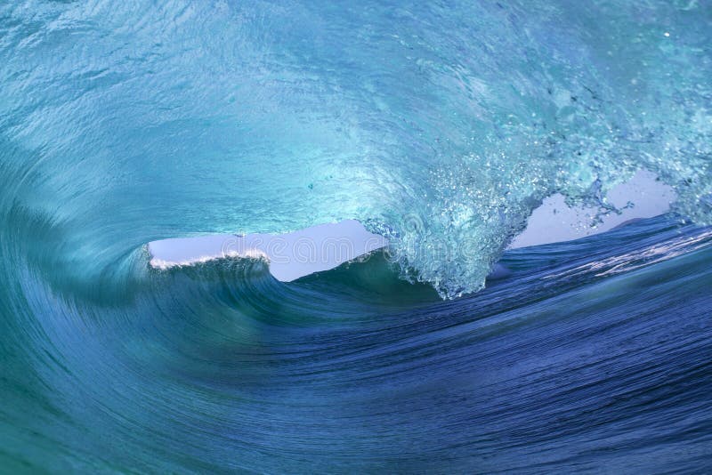 Inside a large breaking wave