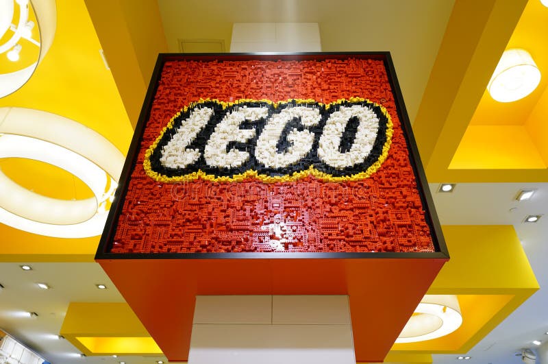 Recreation of the Rockefeller Center in the display of the Lego Store  situated in New York City Stock Photo - Alamy