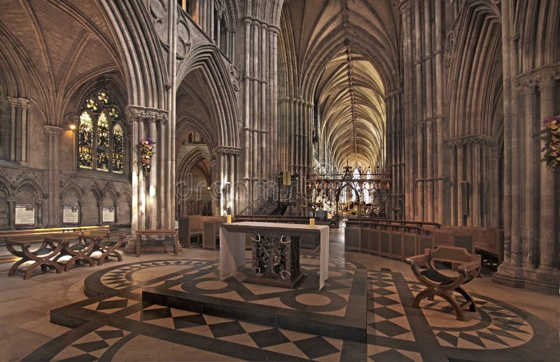 Inside Lichfield Cathedral