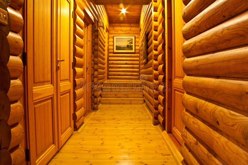 Inside the log home