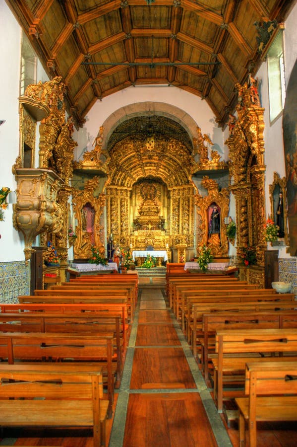 Inside Misericordia church, in Caminha royalty free stock images Inside Misericordia church, in Caminha royalty free stock images