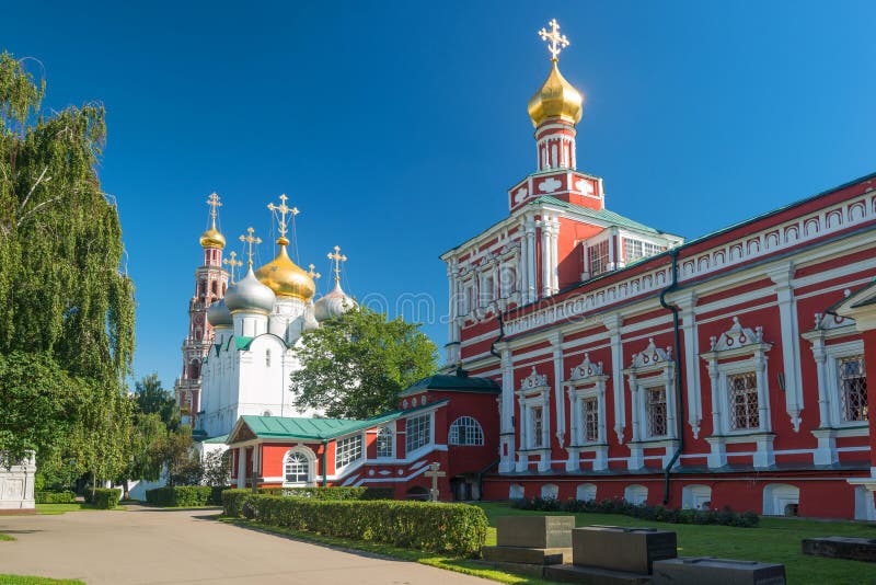Inside the Novodevichy convent in Moscow stock photo