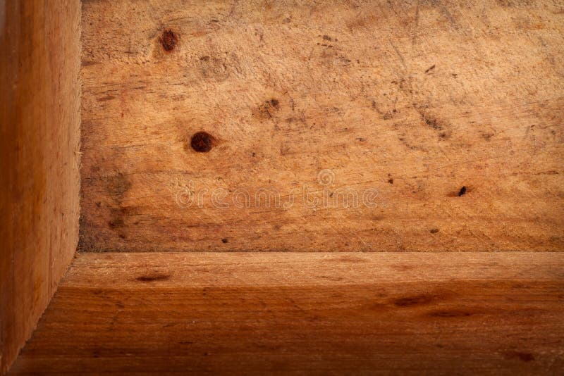 Inside old wooden case, three-dimensional royalty free stock image