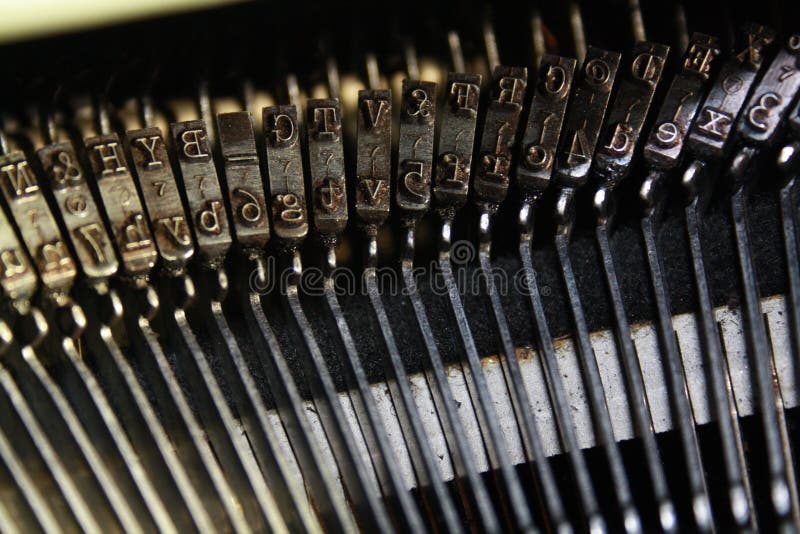Inside of a typewriter stock photo. Image of equipment 266571902