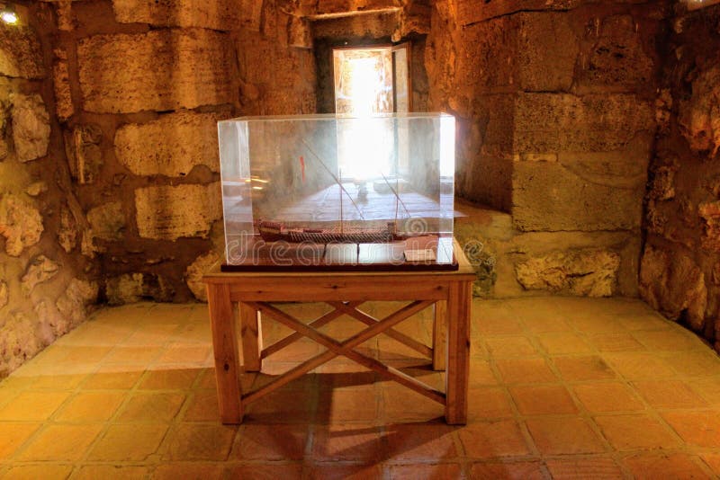 Inside the Red Tower - the main fortification of the city Alanya, Turkey