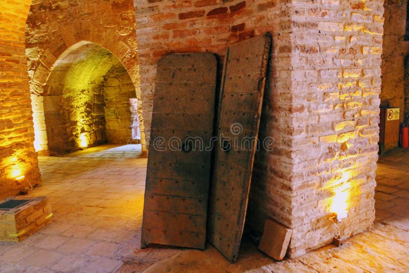 Inside the Red Tower - the main fortification of the city Alanya, Turkey