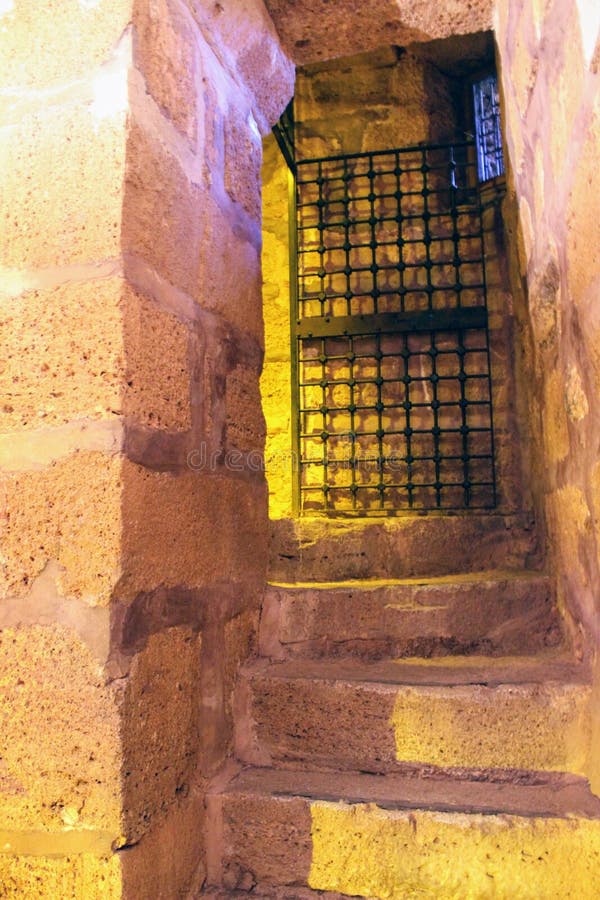 Inside the Red Tower - the main fortification of the city Alanya, Turkey