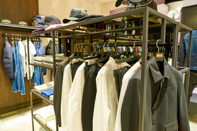 CLOTHES ON DISPLAY AT HUGO BOSS BOUTIQUE INSIDE THE RINASCENTE FASHION STORE  Stock Photo - Alamy