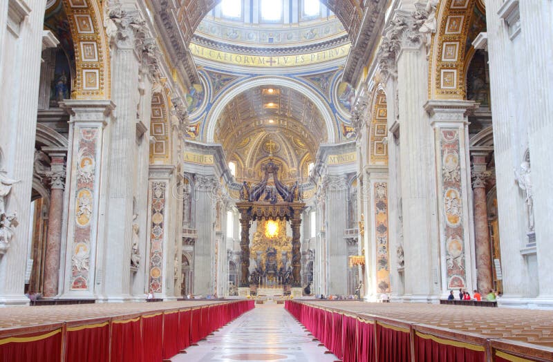 Inside of St. Peter's Basilica royalty free stock image Inside of St. Peter's Basilica royalty free stock image