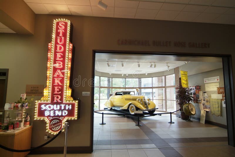 Inside the Studebaker Museum Editorial Stock Image Image of neon