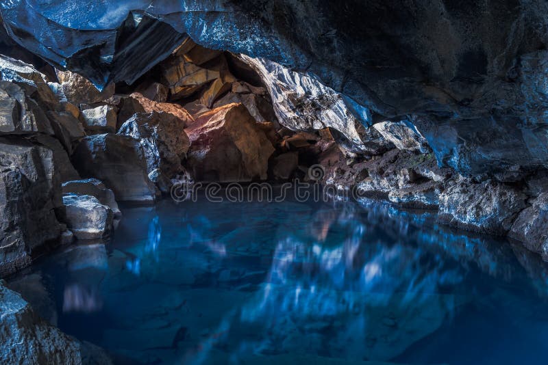 Thermal water heats this magical cave in Iceland