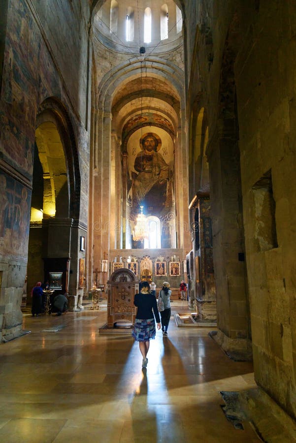 Inside Of Svetitskhoveli Cathedral In Mtskheta, Georgia Editorial ...