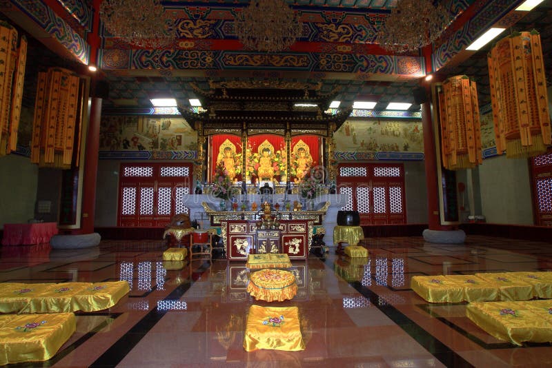 Inside the temple stock images