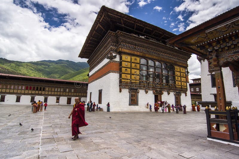 Inside of Trashi Chhoe Dzong , Thimphu , Bhutan