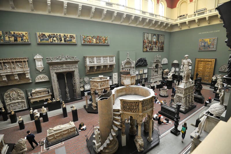 Inside Victoria and Albert Museum in London, England Editorial