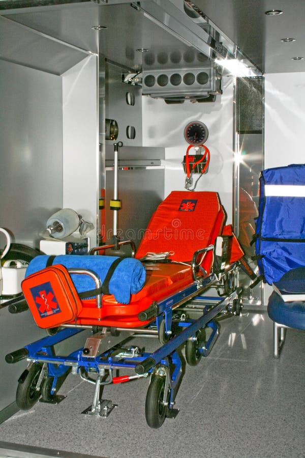 Ambulance bed stock image. Image of paramedic, patient 170327079