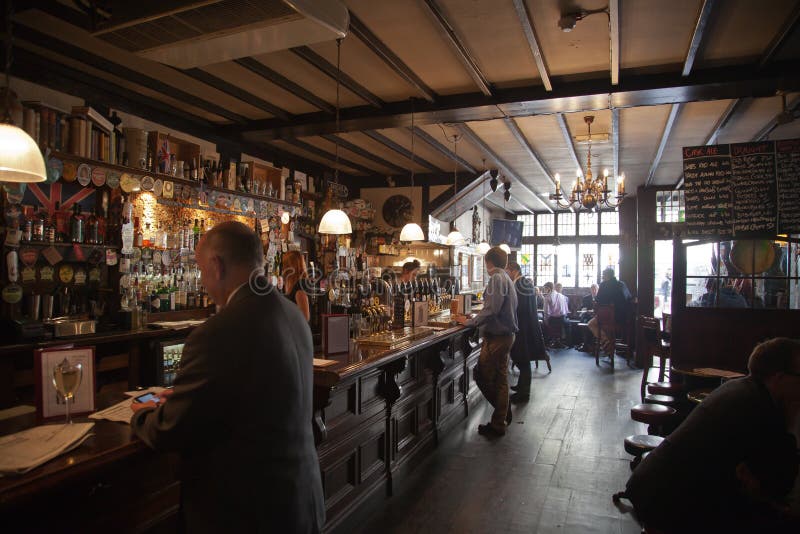 Inside view of an english pub in London. Inside view of an english pub in London