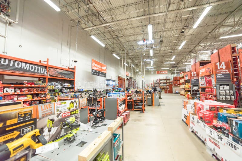 Inside View Of A Home Depot Retail Store Editorial Stock Image