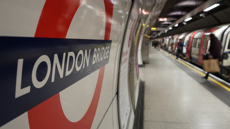 Inside view of London Underground, Tube Station