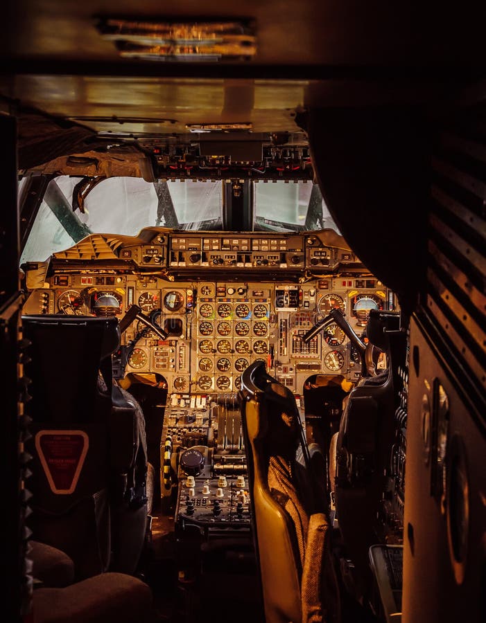 Inside View on the Pilot Cabin Stock Photo Image of leaving, cockpit