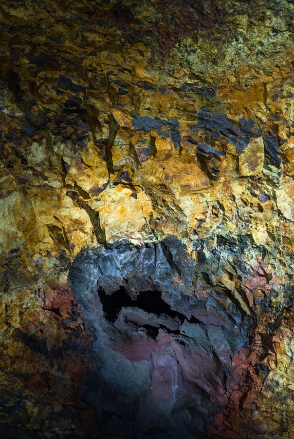 Inside the Volcano stock image