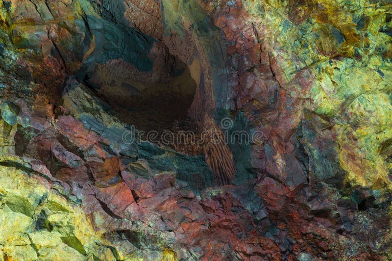 Inside the Volcano royalty free stock photography