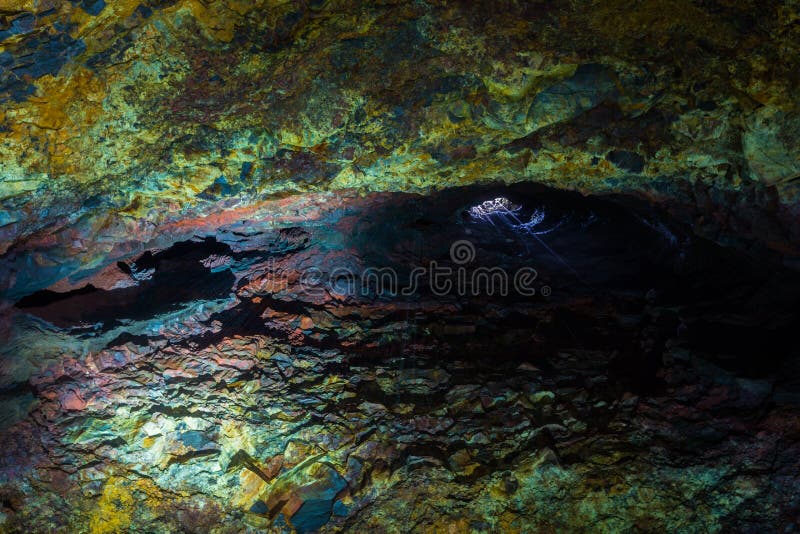 Inside the Volcano stock photography