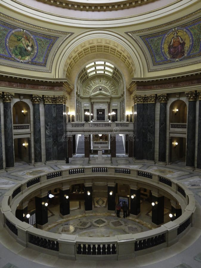 Inside the WI State Capital Stock Photo - Image of capital, building