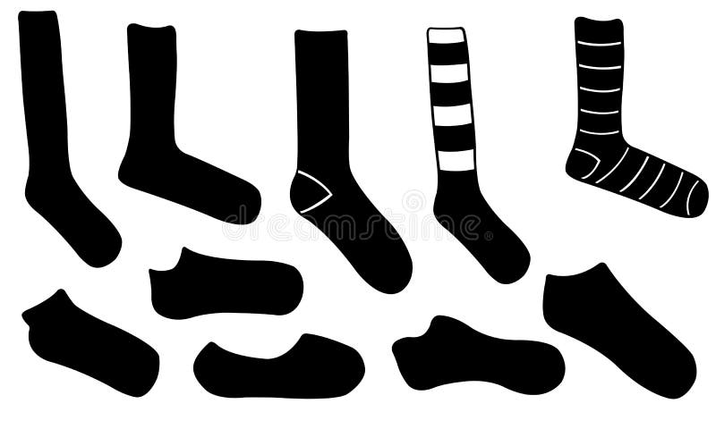 Insieme dei calzini differenti illustrazione di stock Insieme dei calzini differenti illustrazione di stock