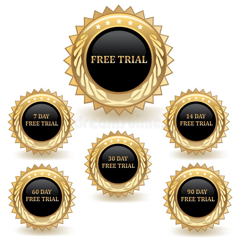 Insieme dei distintivi di prova dell'oro royalty illustrazione gratis Insieme dei distintivi di prova dell'oro royalty illustrazione gratis