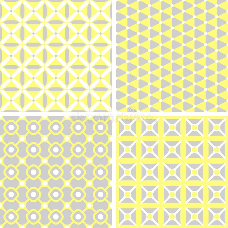 Insieme dei modelli geometrici senza cuciture illustrazione di stock Insieme dei modelli geometrici senza cuciture illustrazione di stock