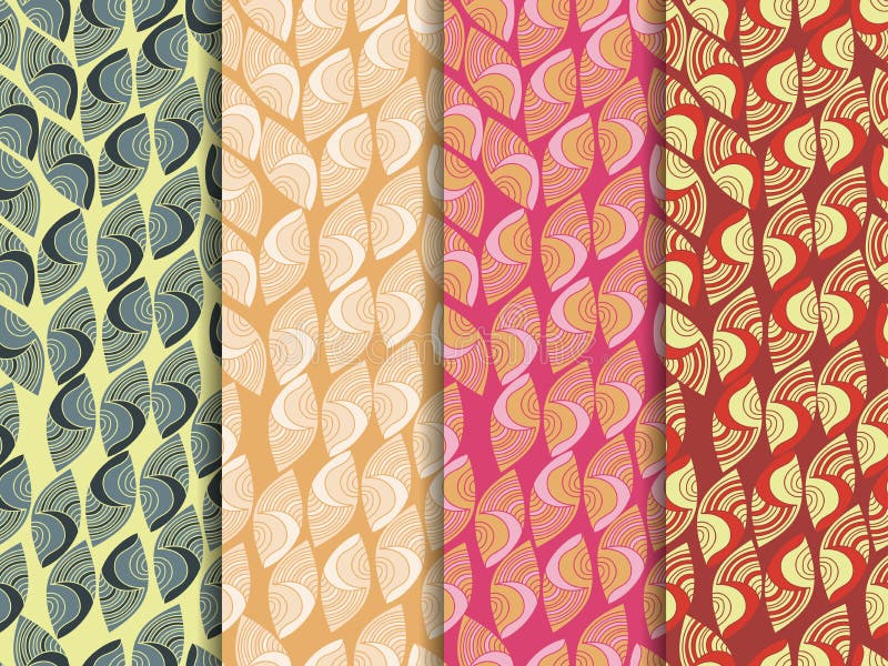 Insieme dei modelli senza cuciture etnici Reticolo senza giunte indiano Il modello per la carta da parati, le mattonelle, i tessu illustrazione vettoriale Insieme dei modelli senza cuciture etnici Reticolo senza giunte indiano Il modello per la carta da parati, le mattonelle, i tessu illustrazione vettoriale