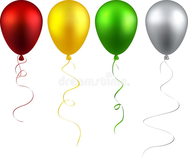 Insieme dei palloni realistici royalty illustrazione gratis