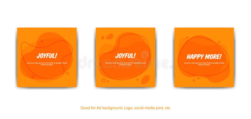 Insieme del fondo liquido arancio piano della spruzzata nello stile comico di Memphis, modello pronto per usare per le coperture, illustrazione di stock Insieme del fondo liquido arancio piano della spruzzata nello stile comico di Memphis, modello pronto per usare per le coperture, illustrazione di stock