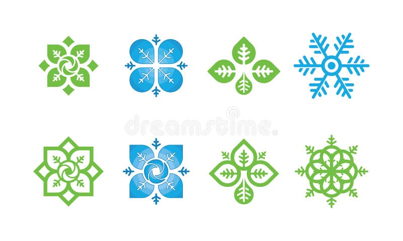 Insieme del logo della foglia della natura, logo dell'ambiente, progettazioni del modello di logo di ecologia, elemento di Lotus illustrazione di stock Insieme del logo della foglia della natura, logo dell'ambiente, progettazioni del modello di logo di ecologia, elemento di Lotus illustrazione di stock
